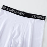 5/10 Piece Set Of Men's Solid Color Classic Long Underwear Quick Drying Youth Sports Comfortable Elastic Casual Boxer Shorts