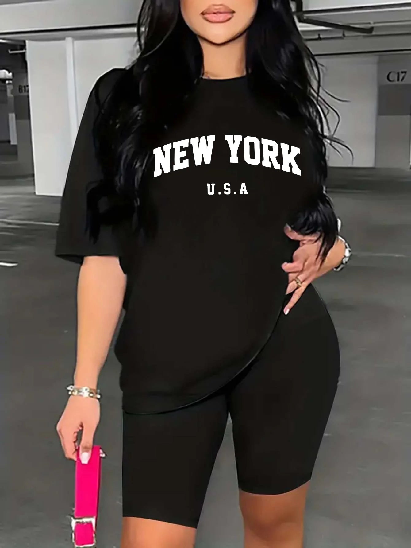 Short Sleeve T-Shirt with Running Athletic Shorts