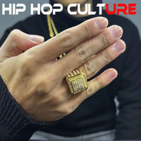 18K gold-plated ring, diamond inlay, luxurious customization