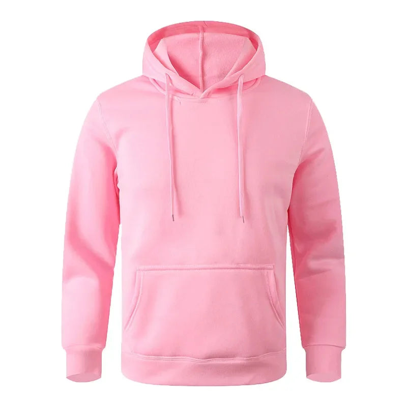 iCool Solid Color Versatile Men Hoodie