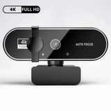 4K Webcam Video Camera 2K Autofocus Streaming Web Cam With Microphone Full HD 1080P Webcams for PC/Computer/Laptop