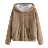 Men's Winter Zipper Hooded Fleece Sweatshirt with Pocket