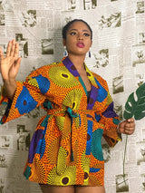 Traditional African Floral Print Rich Bazin Vestidos