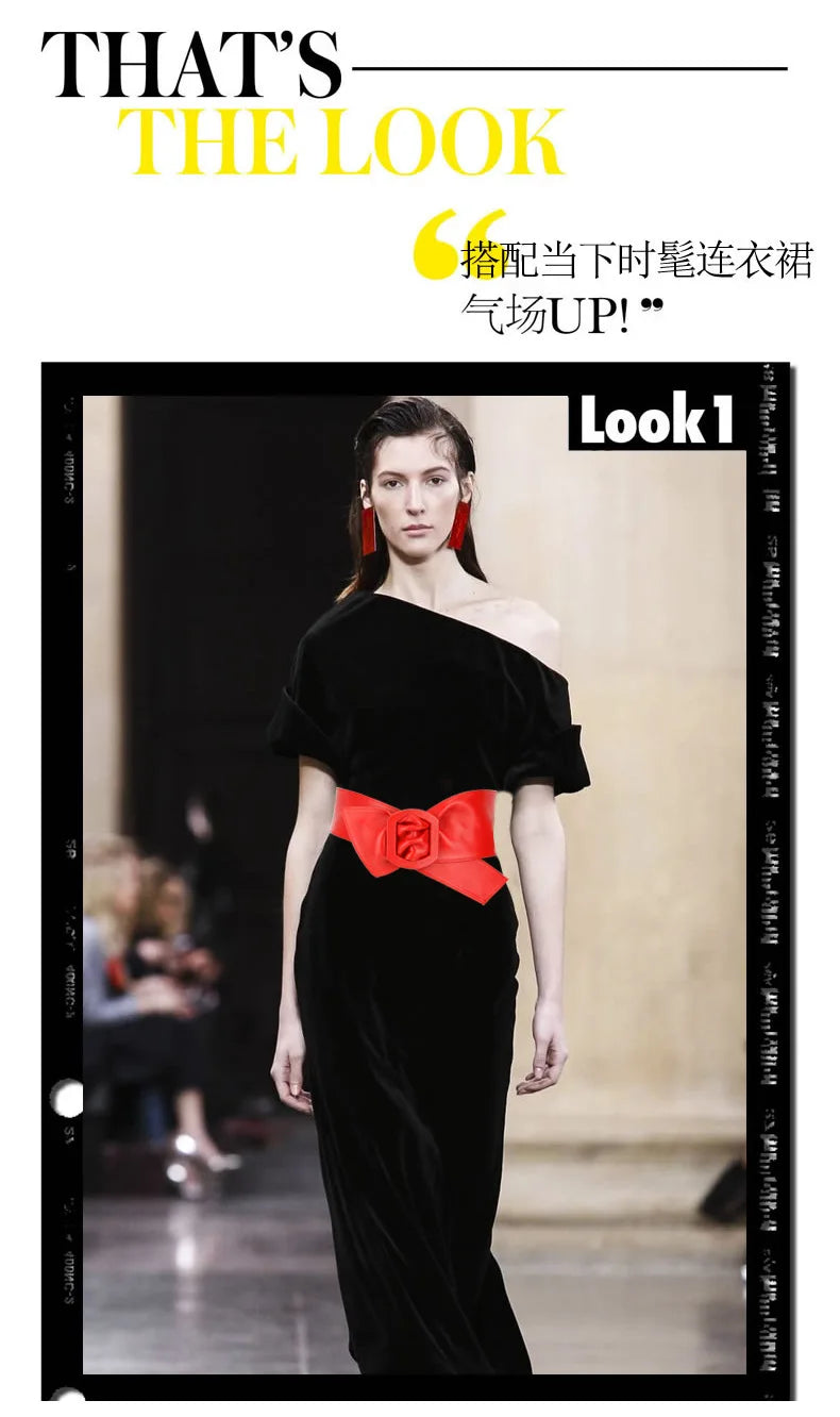 Women Belt for Dress Genuine Leather Bowknot Wide Belts Wrap Waistband Coat Corset Designer Luxury Brand Cummerbunds Waistbelt