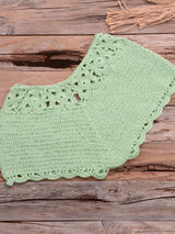 Crochet Bohemia Style Off Shoulder Bikini
