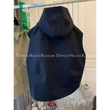 Double Pocket Casual Versatile Work Sleeveless Hooded Vest