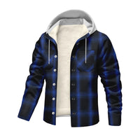 New Men's Coat Sweatshirt With Check Pattern