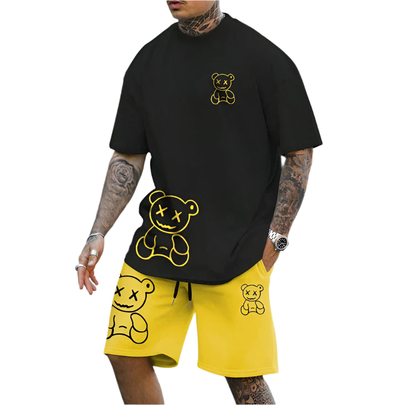 Summer Teddy Bear T-Shirt Suit