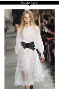 Women Belt for Dress Genuine Leather Bowknot Wide Belts Wrap Waistband Coat Corset Designer Luxury Brand Cummerbunds Waistbelt