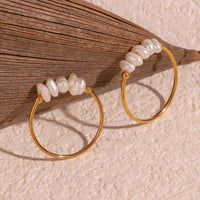 E.B.belle Elegant crushed freshwater pearls