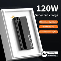 OnePlus 200000mAh Power Bank Large Capacity 120W Super Fast Charging PD20W Power Bank Digital Display Suitable  All Phones