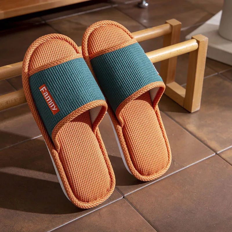 Non Slip Women Breathable Linen Slippers