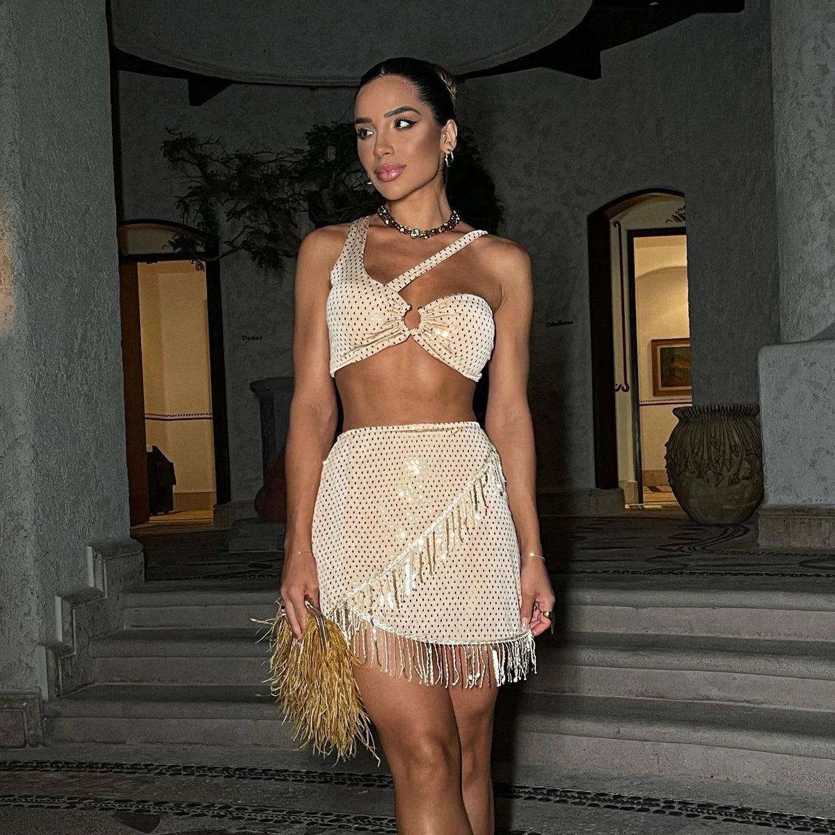 Women Geometry Printed Beach Cover Up