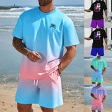 Short Sleeved Dopamine Casual Hawaiian Set