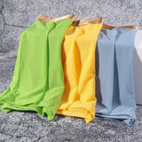 Men Ice Silk Sexy Underwear Long Leg Boxer Shorts Sports Breathable Mesh Thin Underpants Bulge Pouch Boxershorts Men See Through