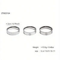 18K Gold, Great Wall Pattern, Four Leaf Flower, Cross Ring For Women