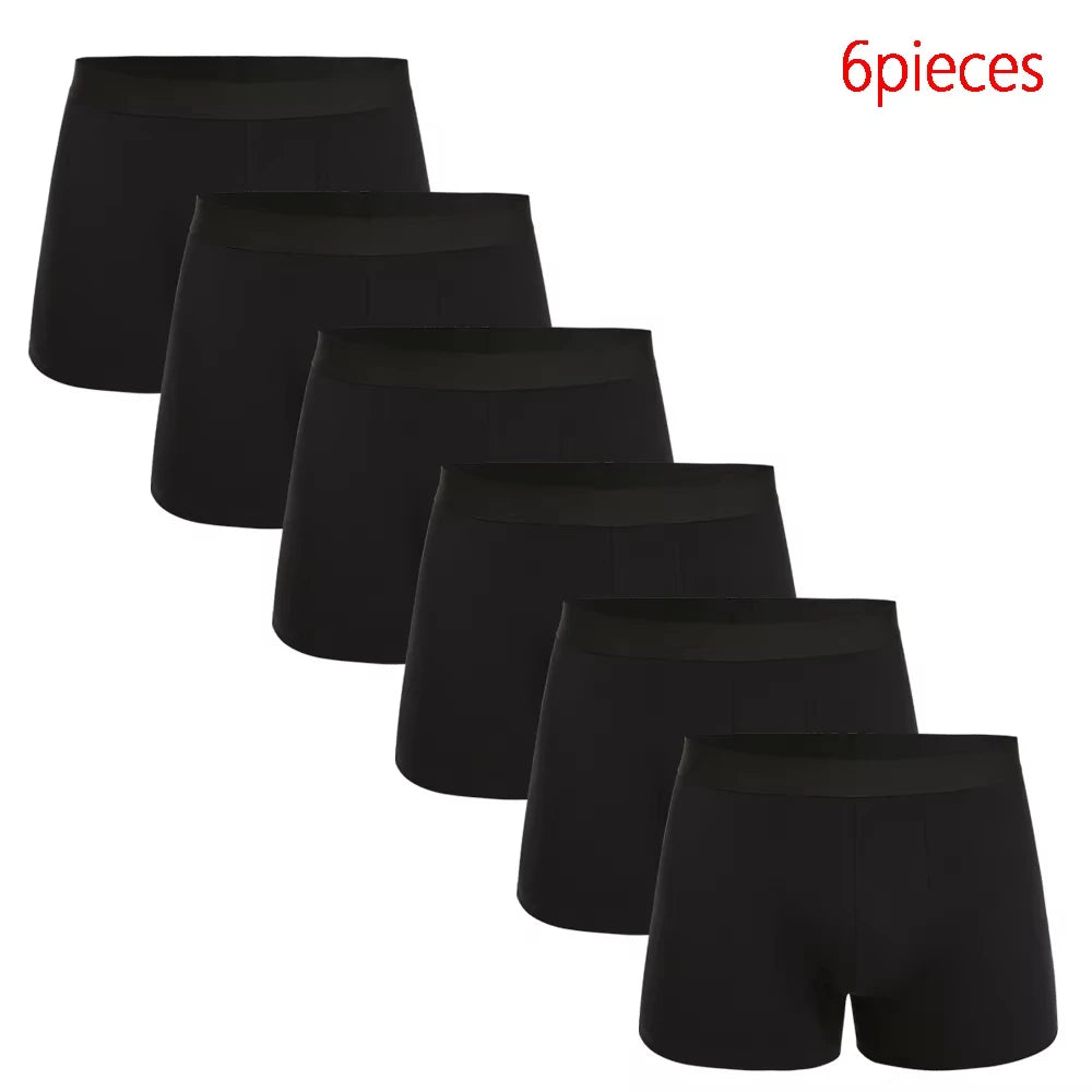 6Pcs/Set Men Panties Men's Underwear Male Brand Boxer And Underpants For Homme Luxury Set Shorts Box Slip Kit Student Briefs
