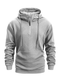 Spring and Autumn Zipper Hooded Casual Sweatshirt