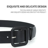 Women'S Trousers Belt Pu Leather Belt For Women'S Dress And Jeans Designer Belt Women Belt Simple Black Belt Female Strap