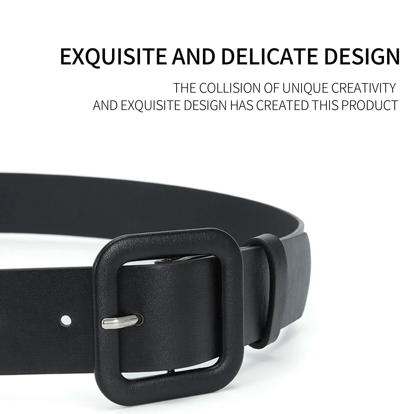 Women'S Trousers Belt Pu Leather Belt For Women'S Dress And Jeans Designer Belt Women Belt Simple Black Belt Female Strap