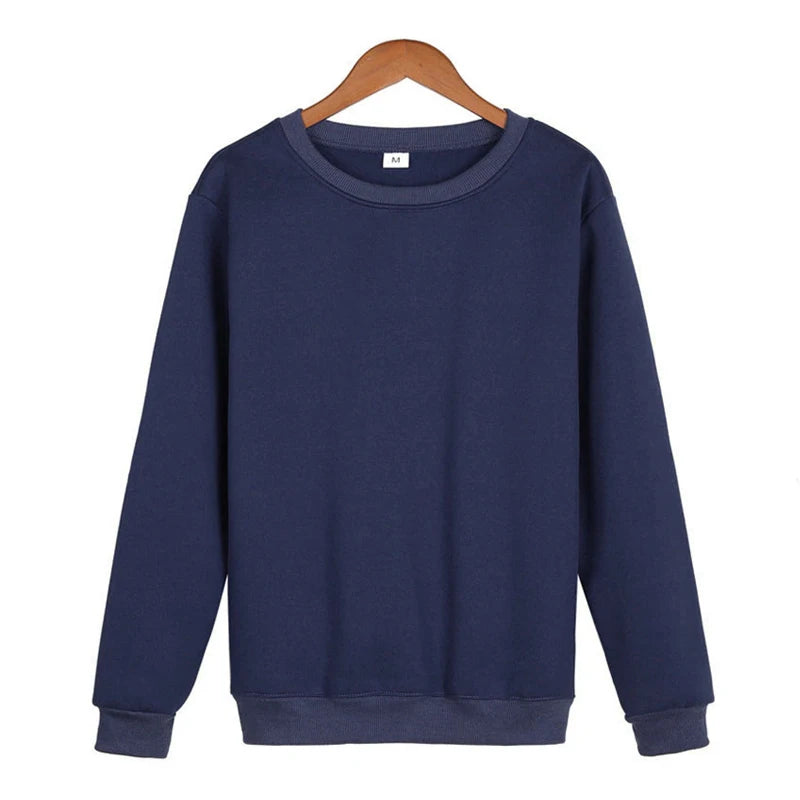 Men Casual Solid Color Sweatshirt