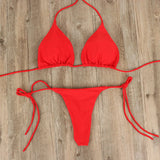 Brazilian Swimsuit Bra Thong Two Pieces Suit