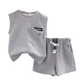 Casual Summer Baby Vest Shorts Sports Set