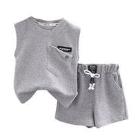 Casual Summer Baby Vest Shorts Sports Set