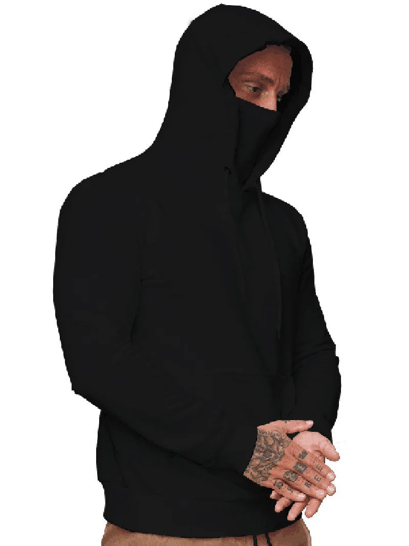 Men's Slim Hooded Sweatshirt with Mask