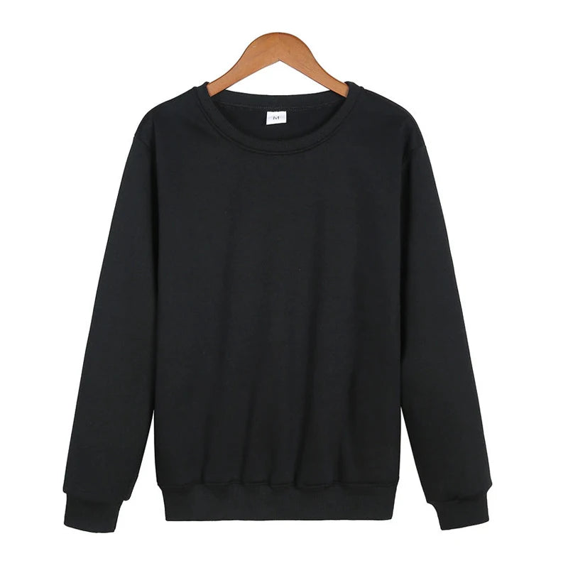 Men Casual Solid Color Sweatshirt