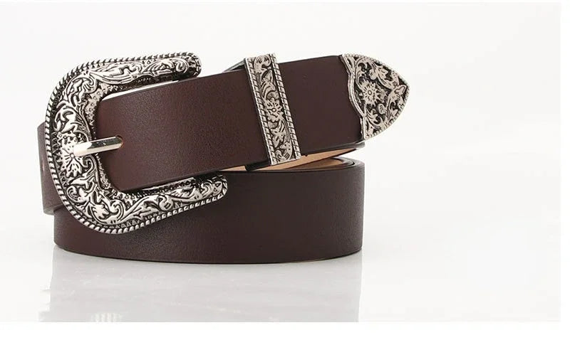 Women's Adjustable Boho Wetern Belt Fashion Jeans Women's Round Buckle Cinturones Para Mujer Ceinture Femme Belt