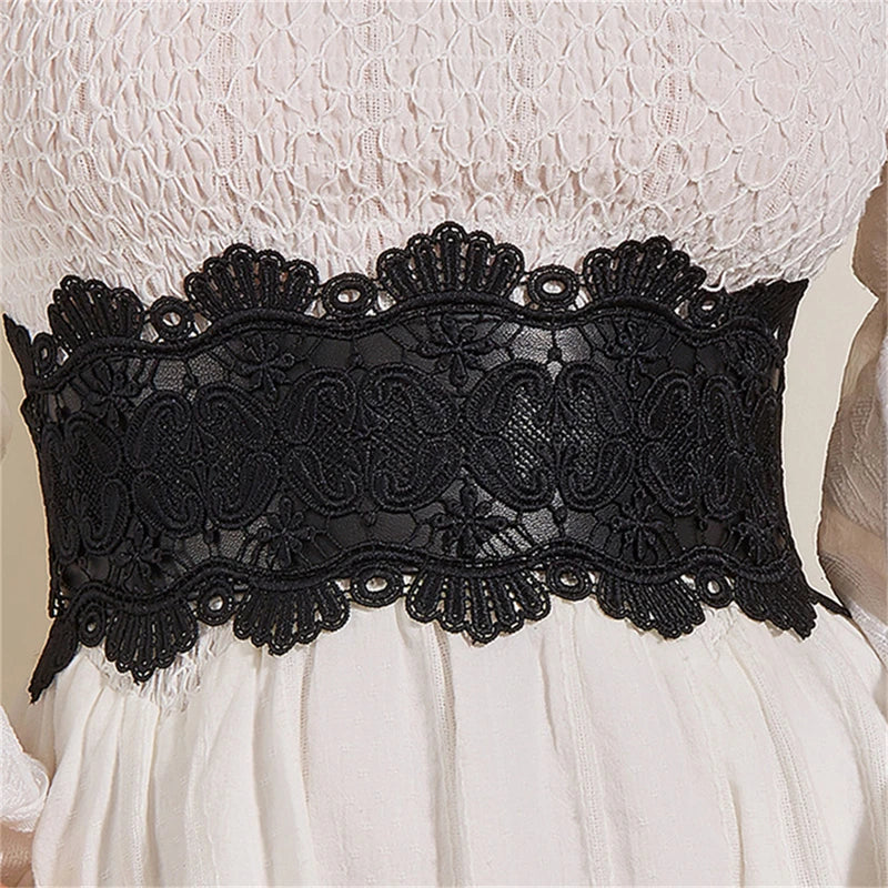 Women's Belt Dress Coat Decoration Waist Accessories Lace Design Good Elastic Fashionable Simplicity Versatile Female's Belt