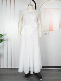 African Dresses For Women Long Sleeve Chiffon Maxi Robe 2025 Africa Clothing Dubai Turkey Kaftan Abayas Wedding Birthday Gowns