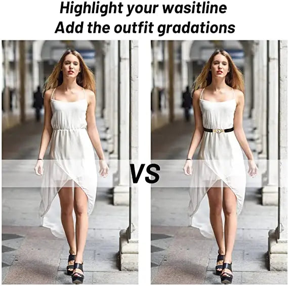 Women Skinny Belt for Dresses Ladies Fashion Elastic Belts Waist Band Cinch Waistband