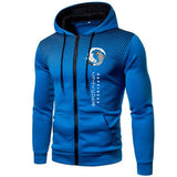 Casual Men's Hoodies Printing Daily Zipper Jacket Outdoors Sports Jogging Mens Clothing Autumn Winter Round Dot Sweatshirts Coat