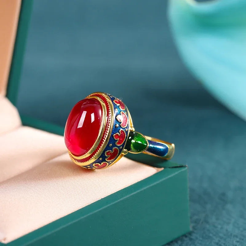 Original ancient gold craftsmanship natural carnelian rings