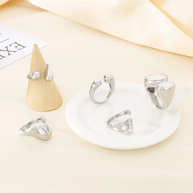 Luxury Rings Anillo Gifts For Women - Stainless Steel 304 - KR111374-GC