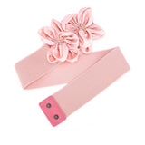 Women Fashion Floral Wide Elastic Belt Casual Trendy Waist Band Chic Ladies Dress Cummerbands Skirt Dress Coat Decor Accessories
