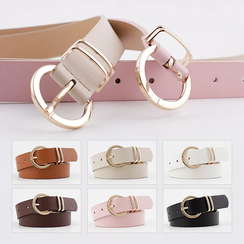2023 New Women Pink Wild Trouser Belt Cowgril Western Blets Casual Ladies Belt Youth Fashion Wide Belt Classic Vintage Waist