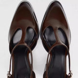 Women T-Straps Point Toe High Heels