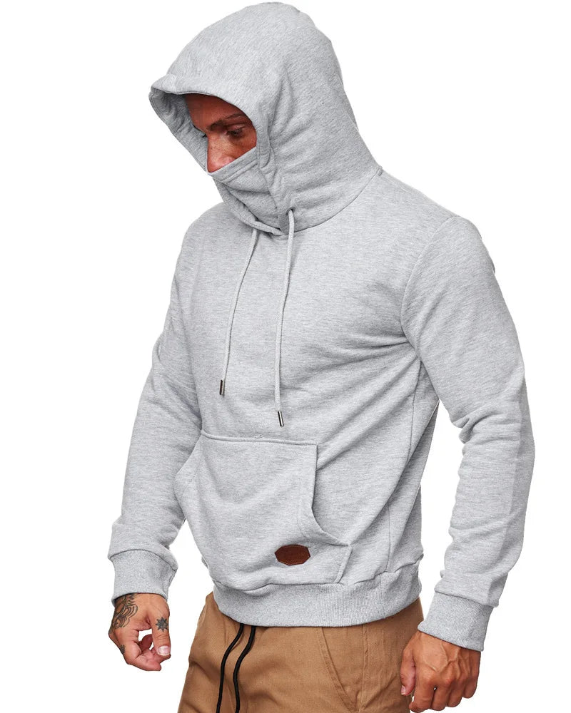 Men's Slim Hooded Sweatshirt with Mask