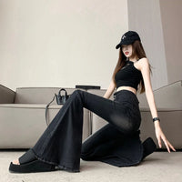 Gradient Color High Street Chic Flare Trousers
