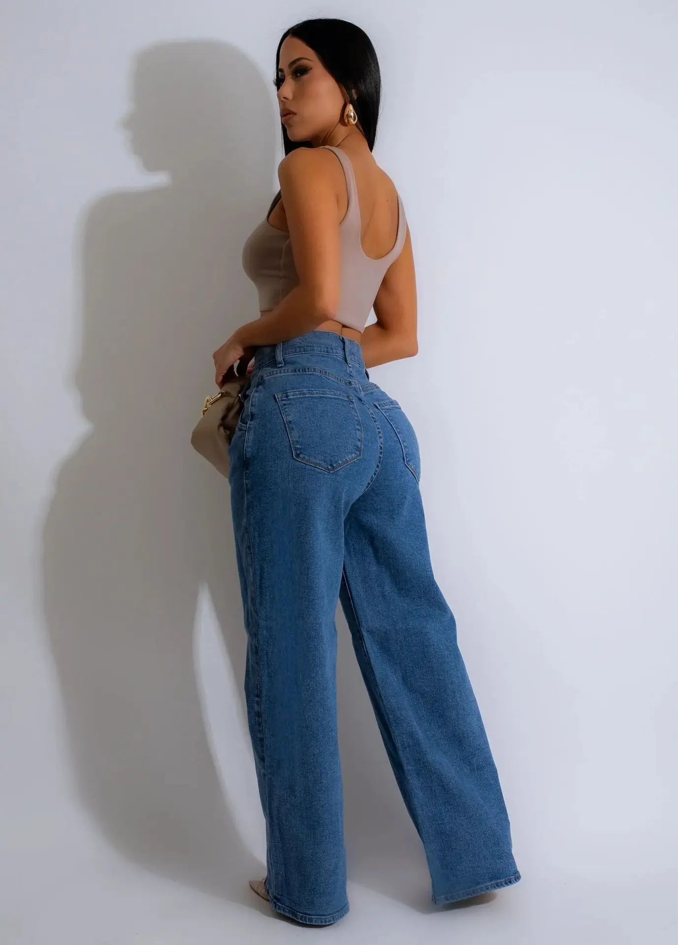 Casual Streetwear Button Pocket Pant