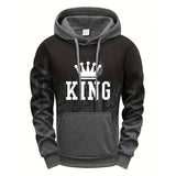 King Printing Mens Tracksuit Splash-ink Hooded Sweatshirts Casual Sports Jogging Mens Clothing Fashion Single Piece Tops Pants