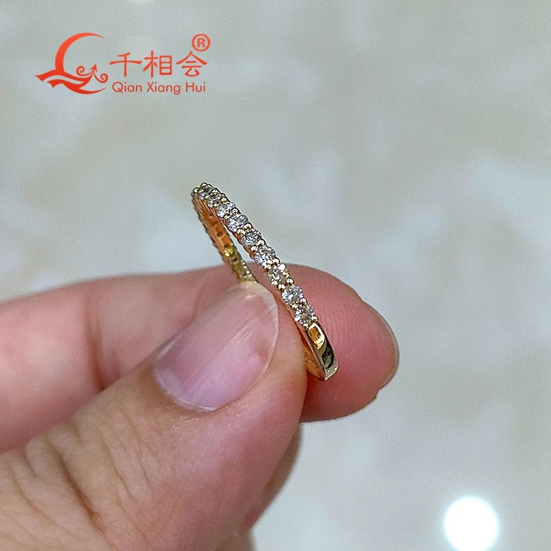 14k 18k real gold  1/2  Eternity