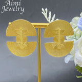 Women Earring Rings 18K Gold Plated