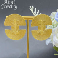 Women Earring Rings 18K Gold Plated