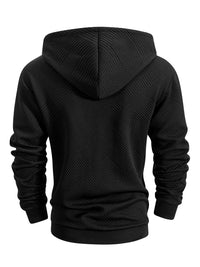 Spring and Autumn Zipper Hooded Casual Sweatshirt