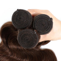 Chocolate Brown Long Wave Bundles Hair Wig