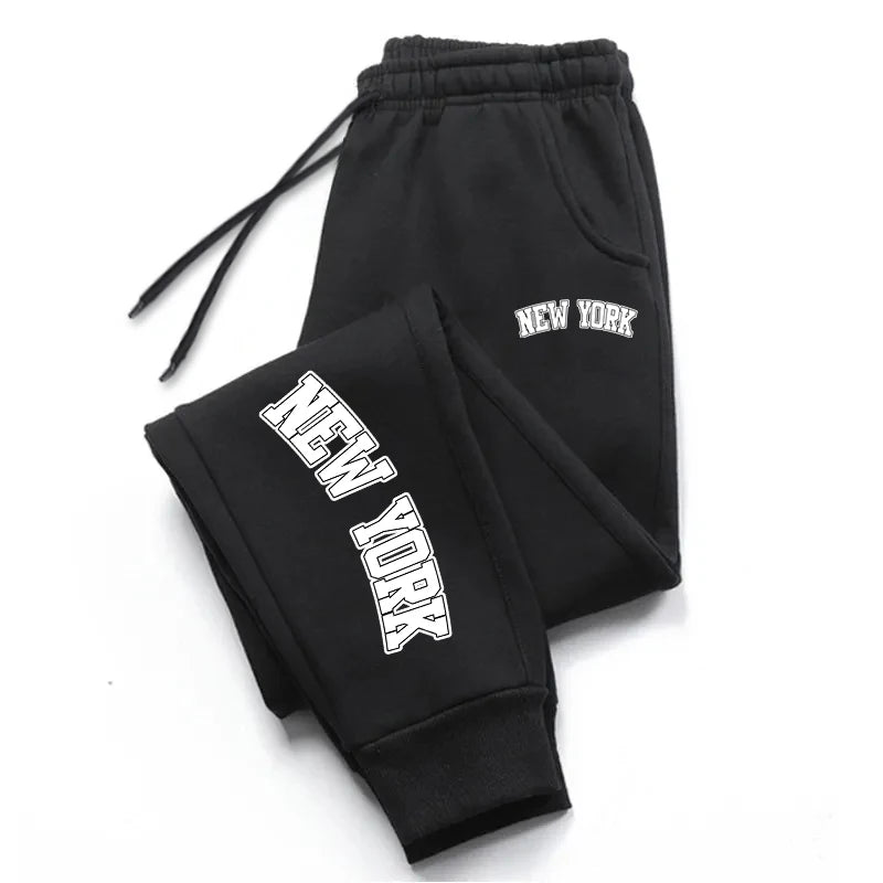 2025 Mens Sweatpants Printing Casual Pants Outdoor Gym Sports Jogging Pants Autumn Winter Street Man Trousers Fitness Sportswear